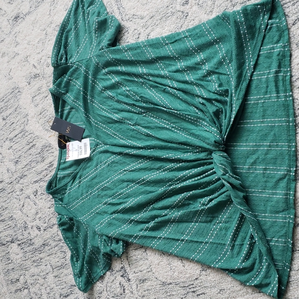 Green Flutter Sleeve Tee